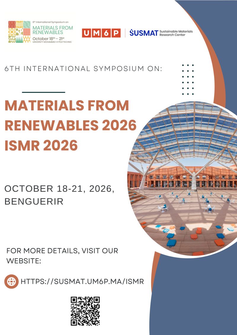 6th International Symposium on Materials from Renewables (ISMR) october 18-21