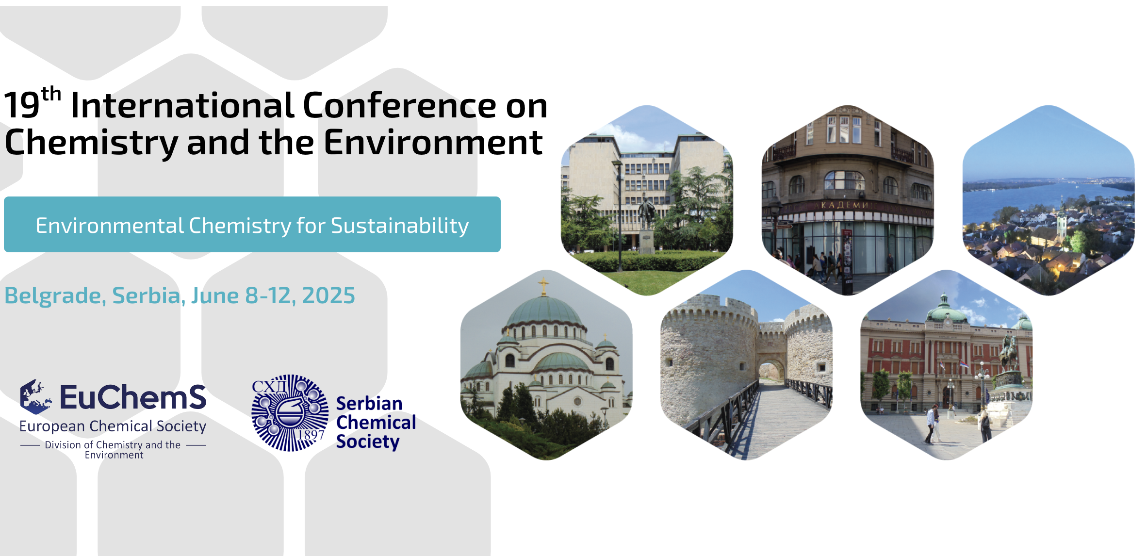  19th International Conference on Chemistry and the Environment, Belgrade, Serbia, June 8-12, 2025. EUChems and Serbian Chemical Society. photos of Belgrade