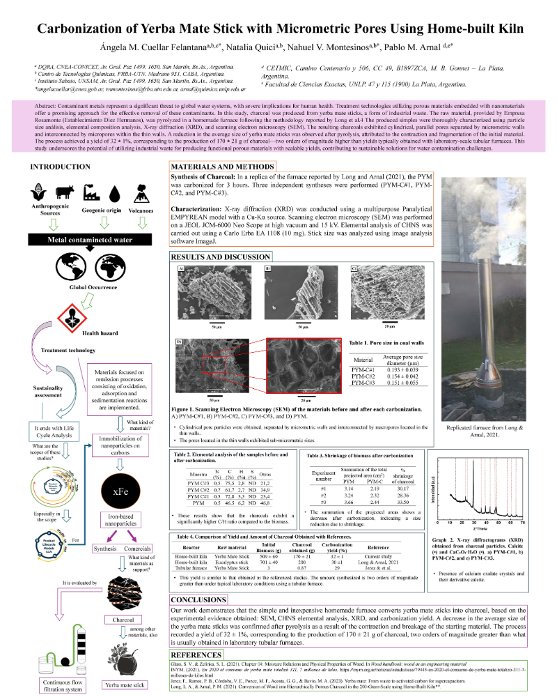 Poster on Carbonization of Yerba Mate Stick with Micrometric Pores Using Home-built Kiln