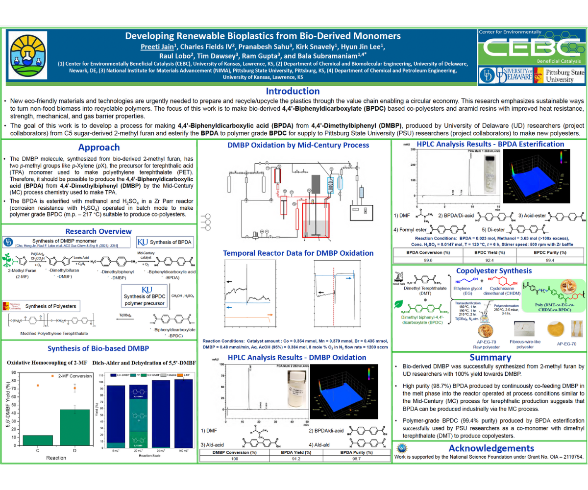 Poster on Developing Renewable Bioplastics from Bio-Derived Monomers