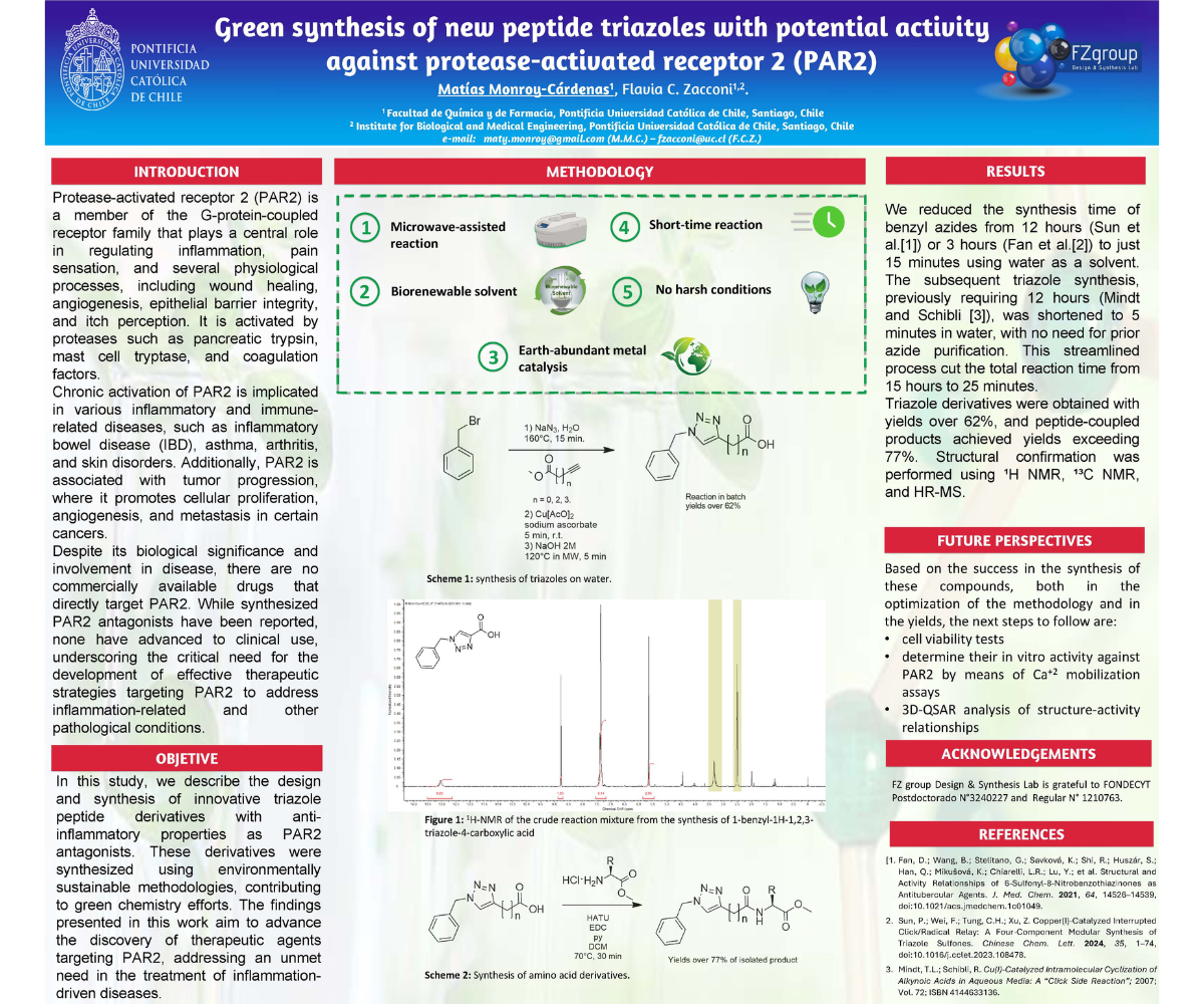 Poster on Green Synthesis of New Peptide Triazoles with Potential Activity Against Protease-Activated Receptor 2 (PAR2)