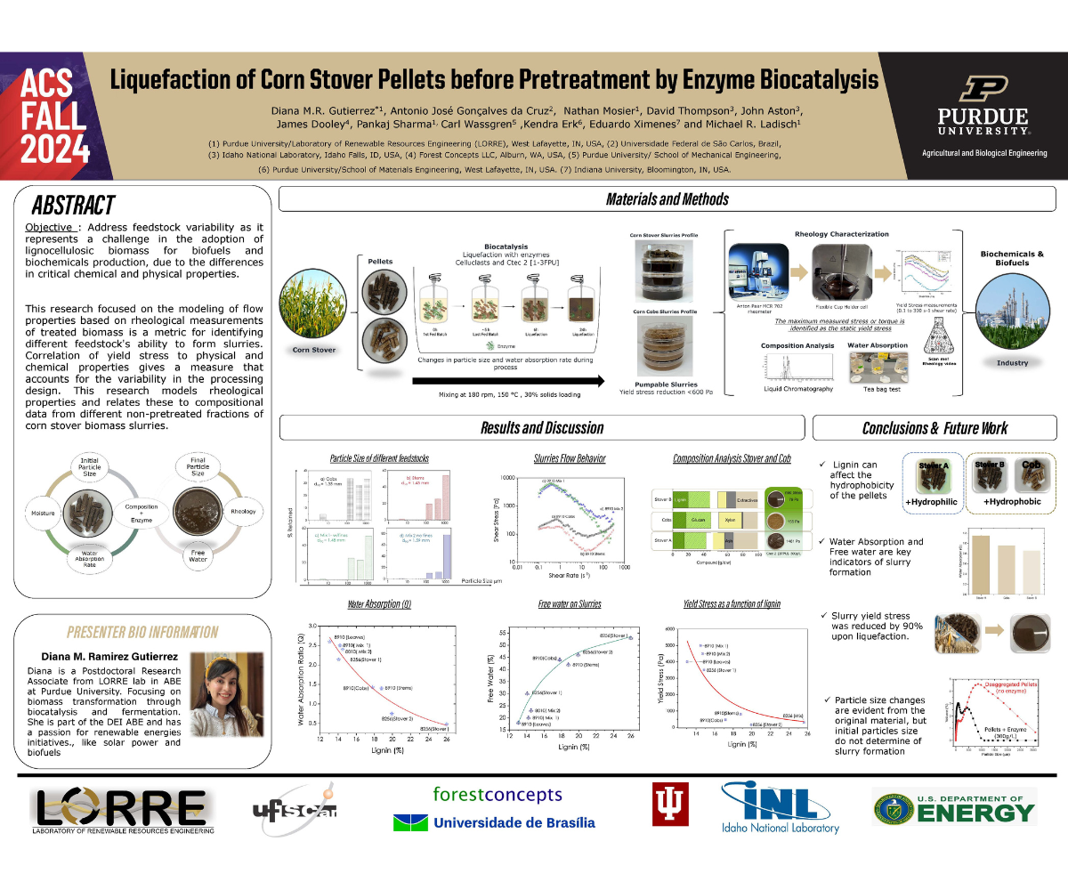 Poster on the Liquefaction of Corn Stover Pellets before Pretreatment by Enzyme Biocatalysis