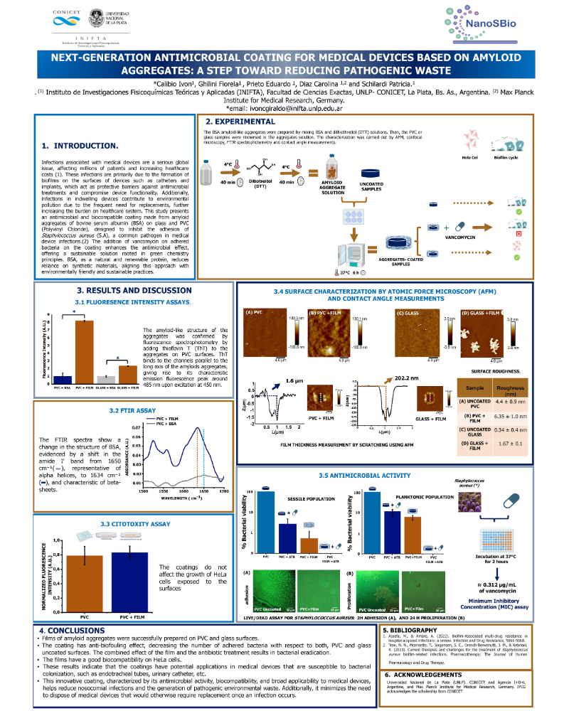 Poster on Next-Generation Antimicrobial Coating for Medical Devices Based on Amyloid Aggregates: A Step Toward Reducing Pathogenic Waste 