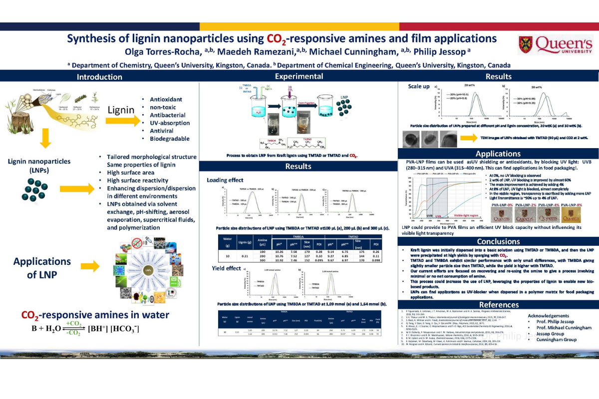 Poster on Synthesis of Lignin Nanoparticles Using CO2 -Responsive Amines and Film Applications