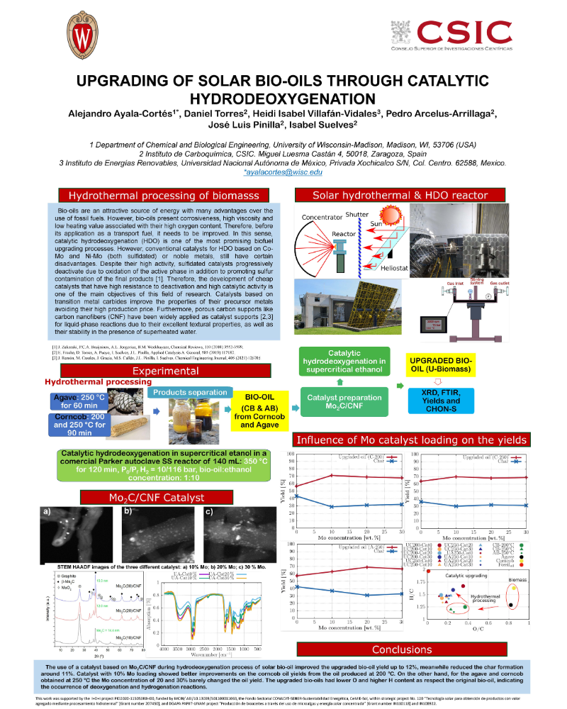 Poster on Upgrading of Solar Bio-Oils through Catalytic Hydrodeoxygenation