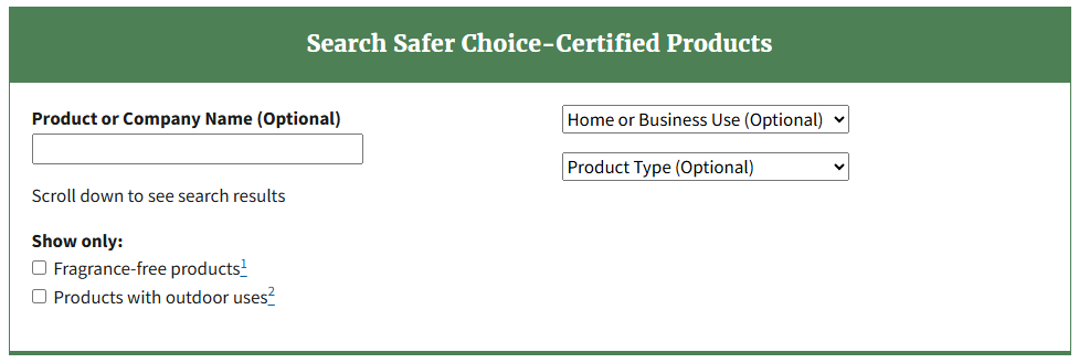 Part of the Safer Choice certified products page