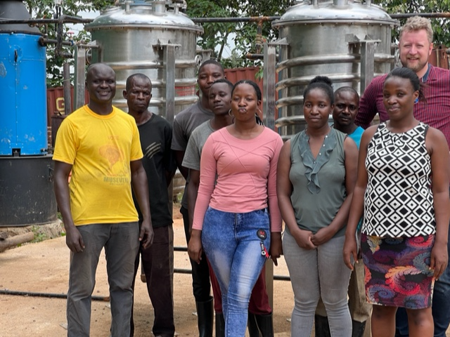 Dr. Hanno Erythropel and members of the Africa Power Initiative in Uganda.