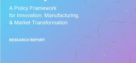 cover of the report- Incentivizing Sustainable Chemicals: A Policy Framework for Innovation, Manufacturing, and Market Transformation