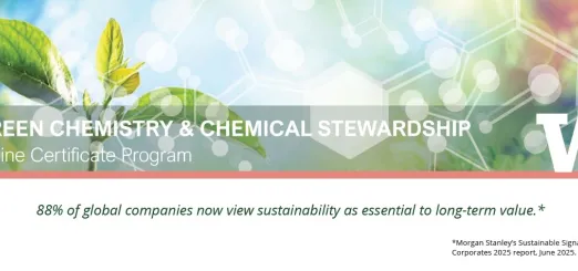 Green Chemistry & Chemicals Stewardship Online Certificate Program University of Washington