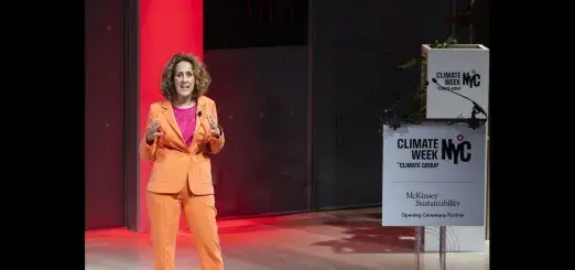 A speaker at climate week 2023