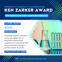 2 award amounts, Attending a green chemistry, toxics use reduction, or alternative assessment conference or workshop that occurs between January 1 and December 31, 2026. 