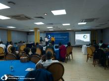 During the pitches by Hackathon Teams