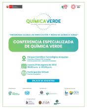 Invitación Conferencia Química Verde, Arequipa. Lima Peru