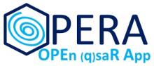 Text spelling OPERA, with the "O" as a hexagon with a swirl inside of it.
