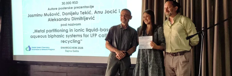 Global Green Chemistry Innovation and Network Programme Best poster award