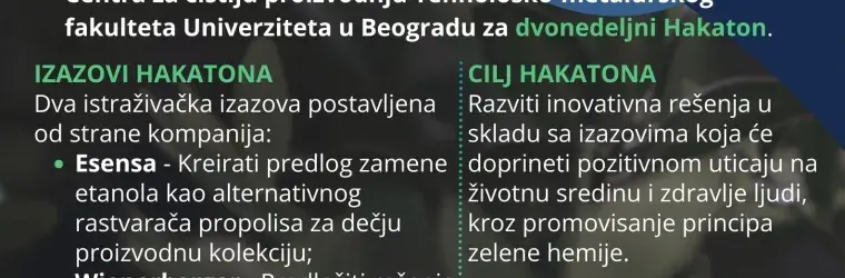 Hackathon announcement in Serbian