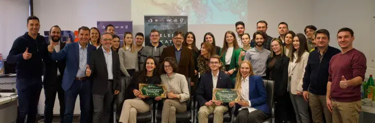 Team Green Chemistry Serbia with winning participants of the first national Green Hackathon in Serbia