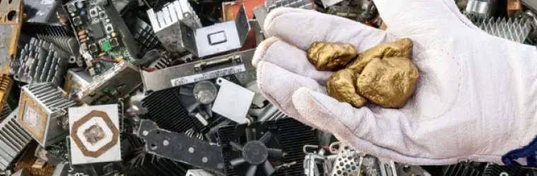 Picture by Canva, gold & e-waste