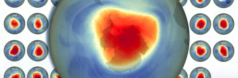 Mit image of the ozone damage through the ages.