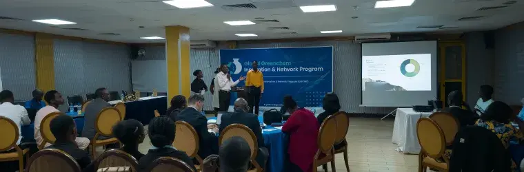 During the pitches by Hackathon Teams