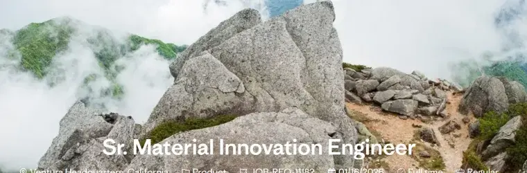 image mentioning the position, Sr materials innovation engineer
