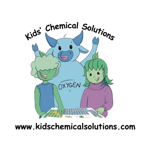 characters from the kids chemical solutions comic book with the URL written underneath: www.kidschemicalsolutions.com