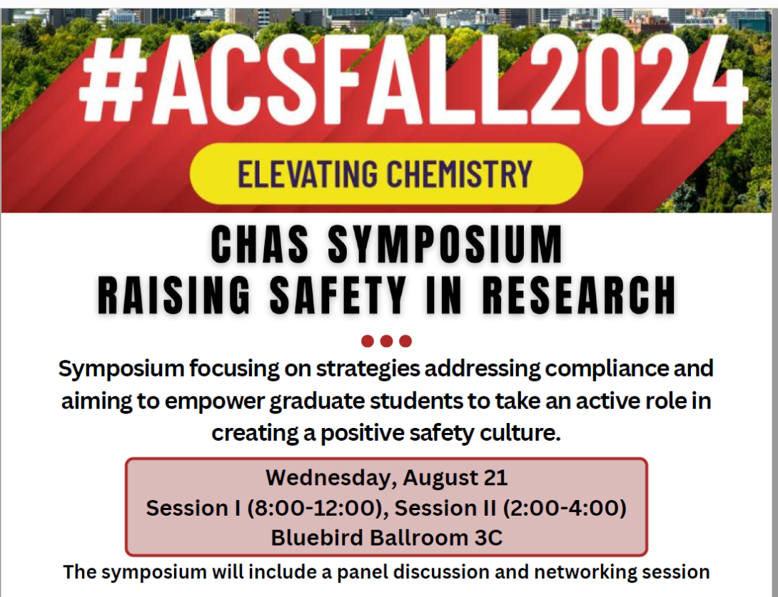 #ACSFall2024 CHAS Symposium Raising Safety in Research